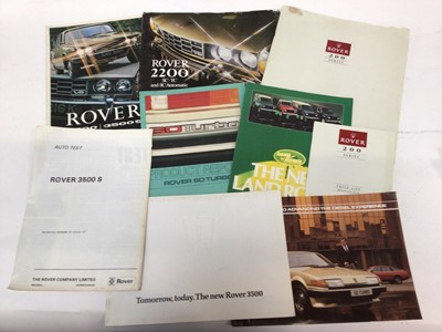 Lot 1965 - Collection of Rover P6 and SD1 sales brochures, together with three Land Rover brochures (1 box)