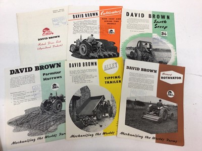 Lot 1958 - Collection of tractor sales brochures to include Fordson Major, Nuffield, David Brown and Ferguson (1 box)