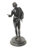 Lot 959 - 19th century Grand Tour bronze of Narcissus,...