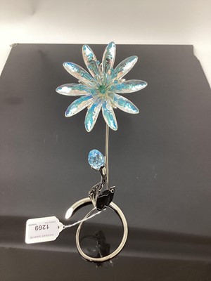 Lot 1269 - Swarovski Paradise flower - Dellaria Aquamarine