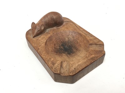 Lot 2501 - Robert 'Mouseman' Thompson of Kilburn, carved oak ashtray