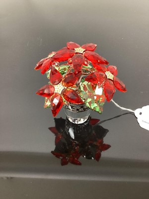 Lot 1273 - Swarovski crystal flower - Poinsettia