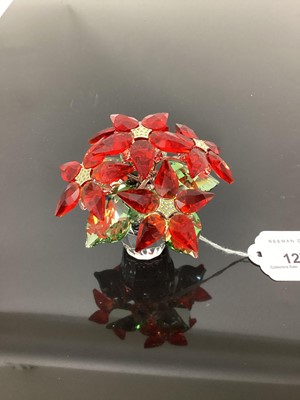 Lot 1273 - Swarovski crystal flower - Poinsettia