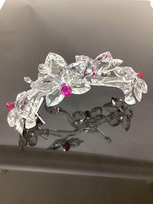 Lot 1274 - Swarovski crystal large Orchids on a vine, 86443