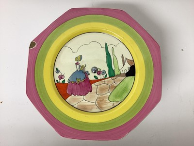 Lot 1310 - Clarice Cliff Bizarre range cake stand (chip to rim)