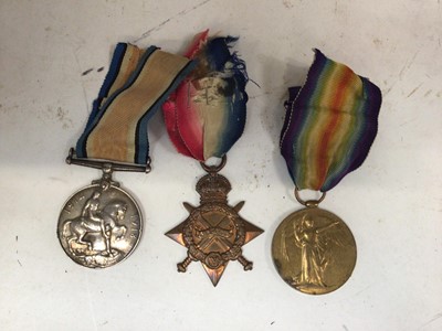 Lot 753 - First World War trio comprising 1914-15 Star, War and Victory medals named to L.Z. 3141 H.A. Gee. A. B. R.N.V.R.