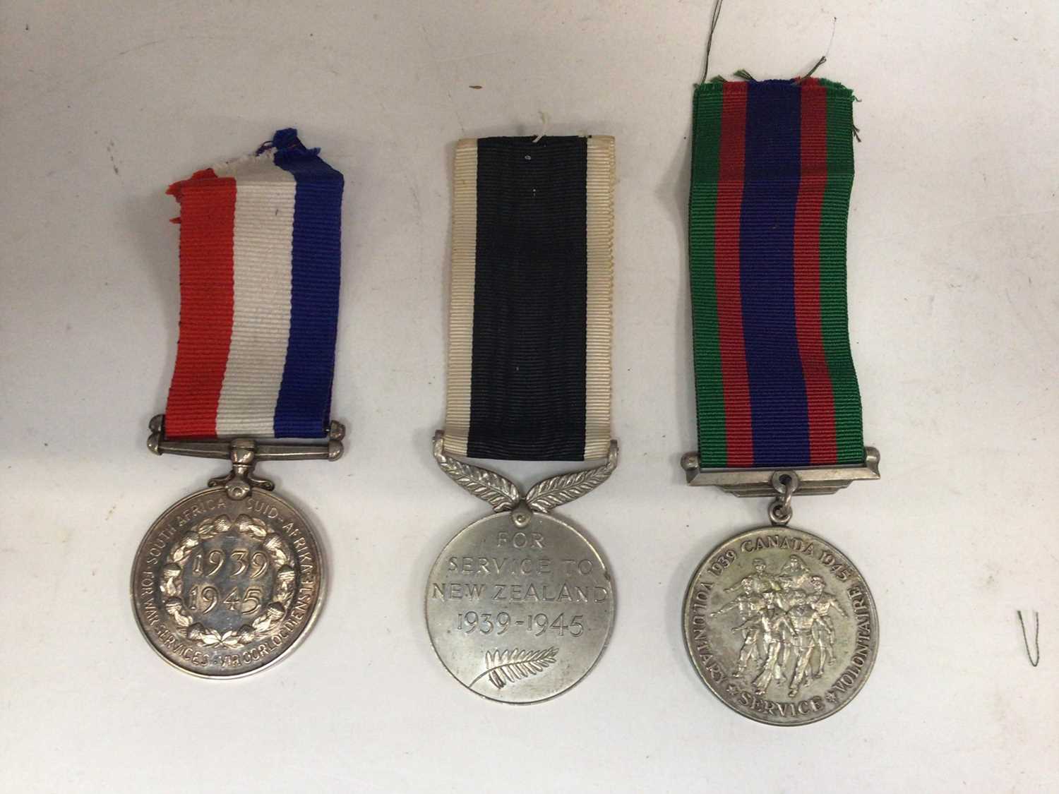 Lot 755 - Second World War New Zealand War Service medal, Canadian Volunteer Service medal and South African medal for War Service (3)