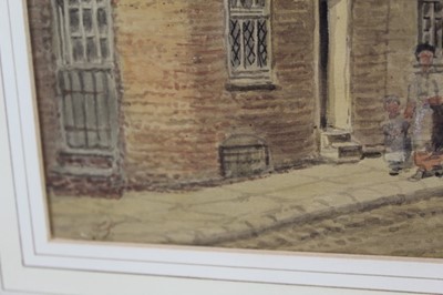 Lot 1001 - Thomas Smythe, set of four watercolour depictions of Ipswich Taverns and street scenes, The Halberd Inn, Saracens Head, St Margaret’s Green, Old Running Buck.