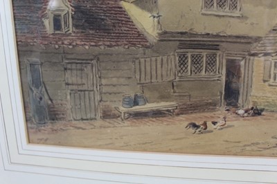 Lot 1001 - Thomas Smythe, set of four watercolour depictions of Ipswich Taverns and street scenes, The Halberd Inn, Saracens Head, St Margaret’s Green, Old Running Buck.