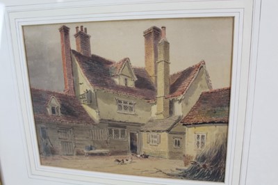 Lot 1001 - Thomas Smythe, set of four watercolour depictions of Ipswich Taverns and street scenes, The Halberd Inn, Saracens Head, St Margaret’s Green, Old Running Buck.