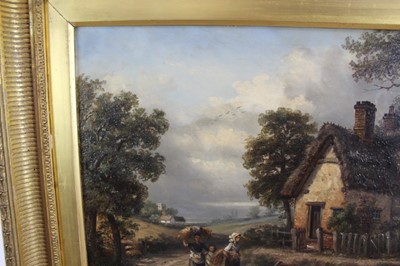 Lot 988 - Thomas Smythe oil on canvas, , Farmyard with horses and chickens