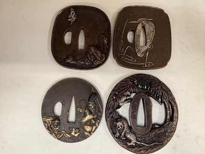 Lot 767 - Collection of Nine Japanese Bronze Tsuba's (9)