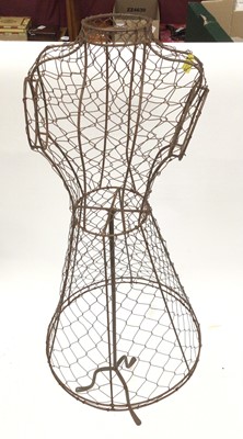 Lot 2641 - Child's wire frame mannequin on tripod base, 90cm in overall height.