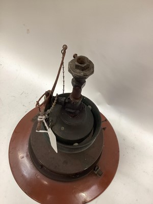 Lot 2643 - Brass railway station lamp