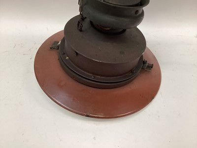 Lot 2643 - Brass railway station lamp