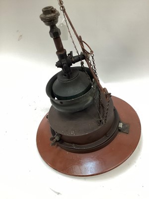 Lot 2643 - Brass railway station lamp