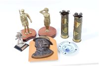 Lot 601 - Second World War period brass figures of an...