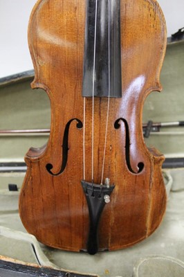 Lot 2220 - Antique violin, cased