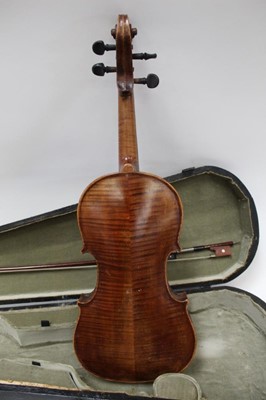 Lot 2220 - Antique violin, cased