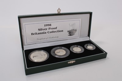 Lot 471 - G.B. - Royal Mint Britannia four coin silver proof collection 1998 (1 coin set)