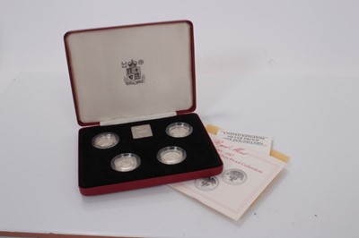 Lot 474 - G.B. - Royal Mint four coin silver proof £1 collection 1984-1987 (N.B. In case of issue with Certificate of Authenticity) (1 coin set)