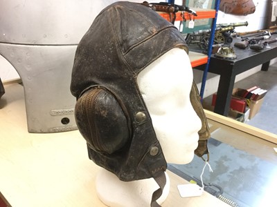 Lot 769 - Second World War RAF B Type flying helmet with rear adjustment tab stamped Bennetts