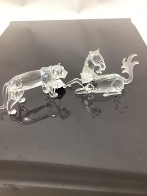 Lot 1291 - Group of seven Swarovski crystal animals including Lion, Giraffe etc