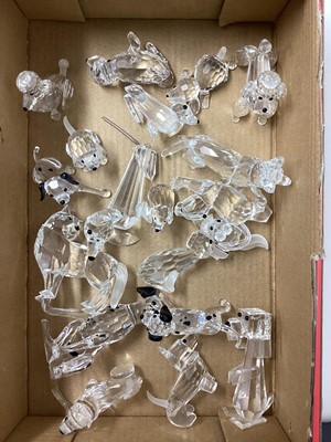 Lot 1293 - Group of nineteen Swarovski crystal dogs