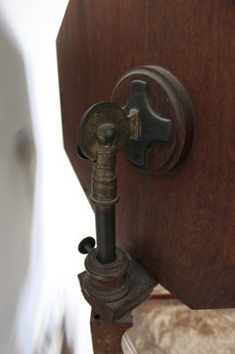 Lot 173 - Edwardian mahogany wash stand with raised mirror back, twin drawers above a cupboard and ledge below, 59cm wide x 33cm deep x 150cm high