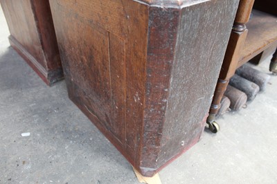 Lot 182 - Georgian 8 day long case clock by Hedge & Bannister of Colchester 
with painted dial in inlaid oak case