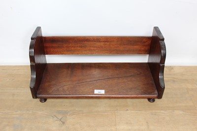 Lot 181 - Victorian-style book trough with gothic inspired brass side handles, 50cm wide x 24cm deep x 23cm high