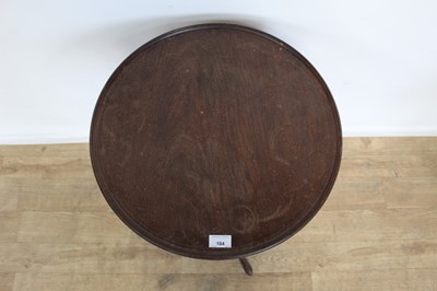 Lot 184 - 19th century mahogany wine table with circular top on bird cage support and tripod base, 50cm diameter