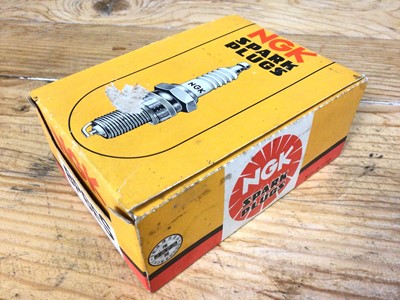 Lot 1941 - Box of ten new old stock NGK BP6ES spark plugs with outer box.