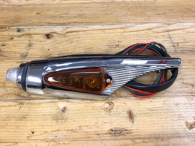 Lot 1935 - New old stock Triumph TR4 / TR4A / TR5 / 250 left hand (N/S) original Lucas front indicator and side light assembly, with clear side light glass,  wired, with gasket.