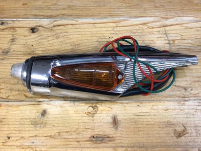 Lot 1934 - New old stock Triumph TR4 / TR4A / TR5 / 250 left hand (N/S) original Lucas front indicator and side light assembly, with clear side light glass, wired, with gasket.