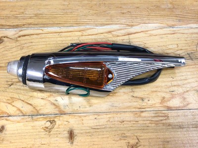 Lot 1933 - New old stock Triumph TR4 / TR4A / TR5 / 250 left hand (N/S) original Lucas front indicator and side light assembly, with clear side light glass, wired, with gasket.