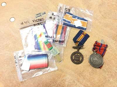 Lot 837 - George V 1911 Coronation Metropolitian Police medal named to P.C. E. Carter, together with medal ribbons and a Birmingham Special Constabulary 1916 Long Service medal named to E. W. Cane.