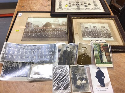 Lot 843 - Collection of Police releated photographs, to include a Metropolitian Police photograph, circa. 1910. and others unframed (qty)