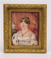 Lot 987 - English School, circa 1820, miniature...