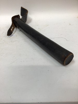 Lot 812 - Old mounted Police truncheon leather sheath. 46.5 cm