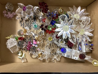 Lot 1298 - Group of Swarovski crystal flower ornaments (28)