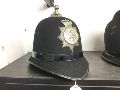Lot 814 - Elizabeth II Denbighshire Constabulary Police helmet with badge