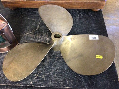 Lot 2530 - Brass ships propeller, 47cm in diameter