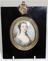 Lot 995 - English School (circa 1820), miniature...