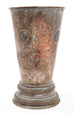 Lot 781 - Georgian silvered copper gambling cup