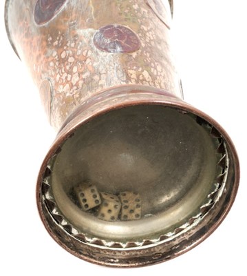 Lot 781 - Georgian silvered copper gambling cup