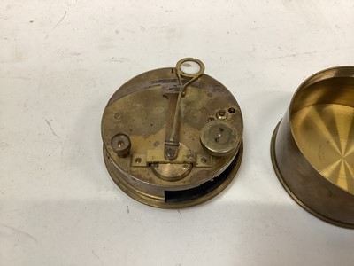 Lot 54 - 19th century brass pocket sextant with silvered scale by Elliot Brothers, London, the case with leather outer case