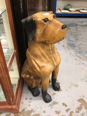 Lot 2537 - Large free standing model of a seated Dog, 76cm in overall height