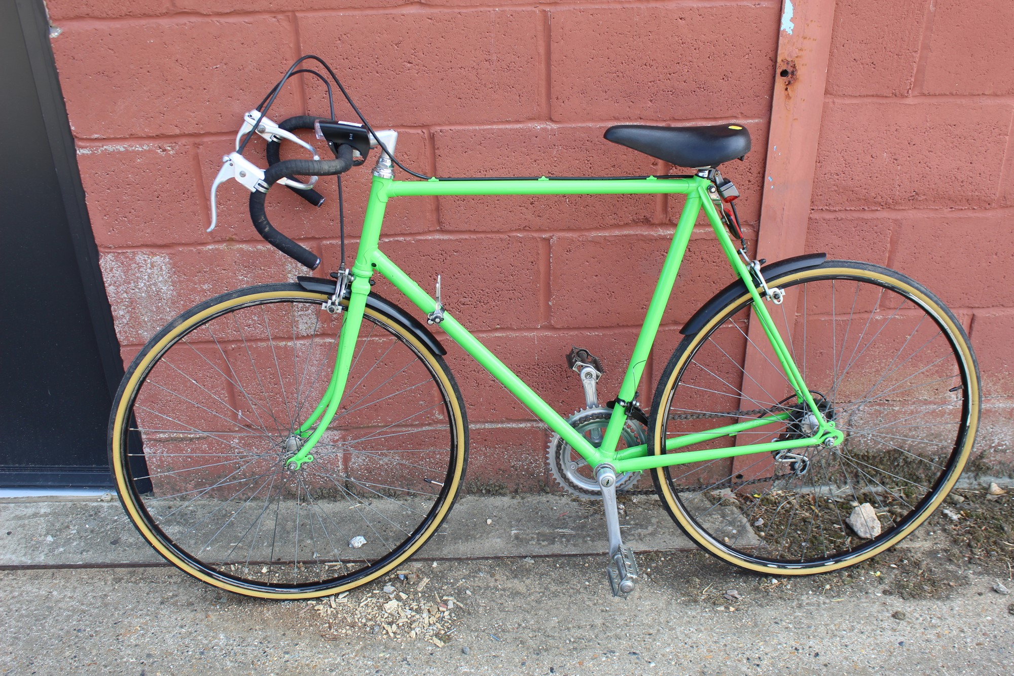 dark green bike