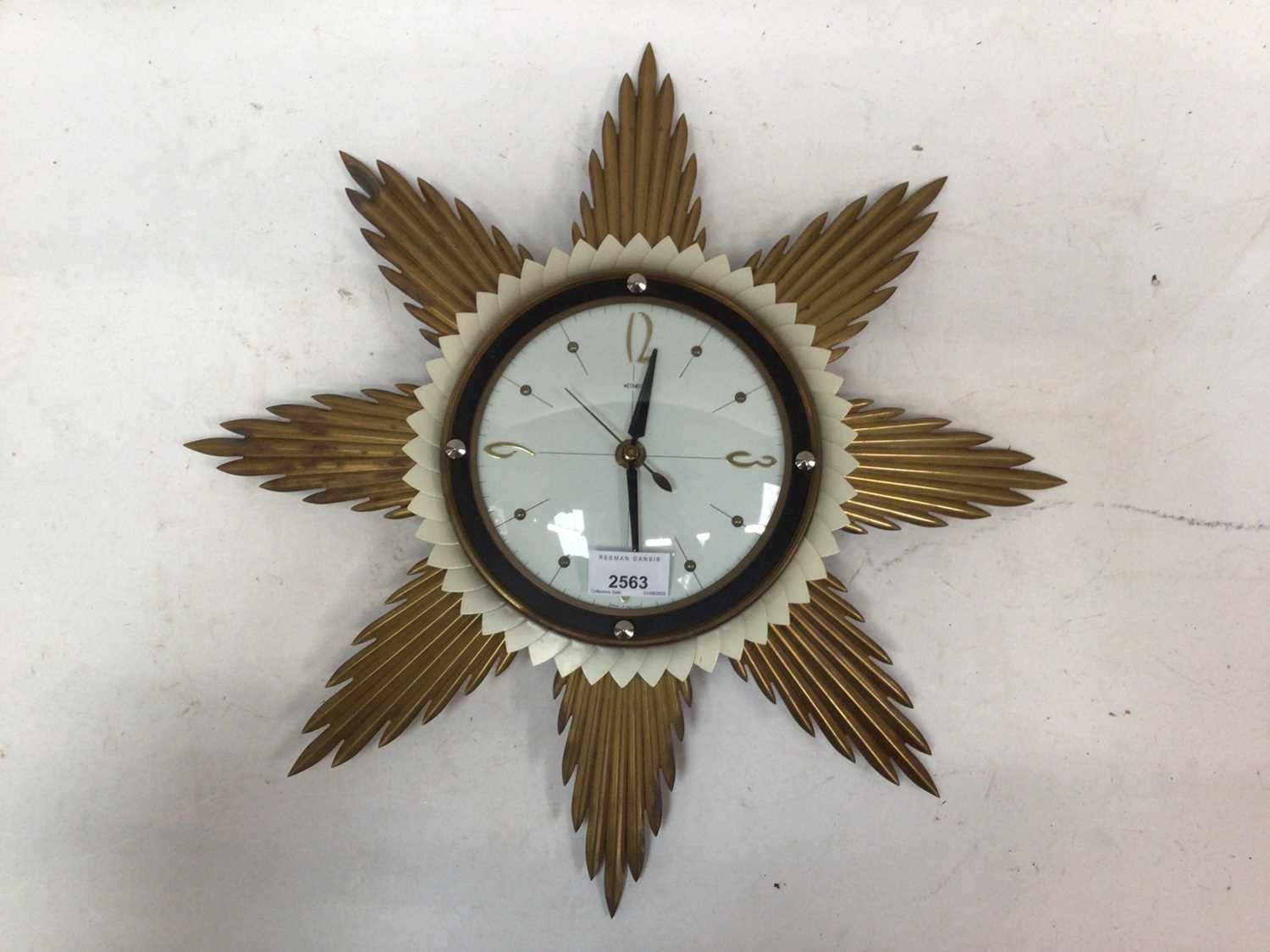 Lot 2563 - Two Metamec sunburst clocks